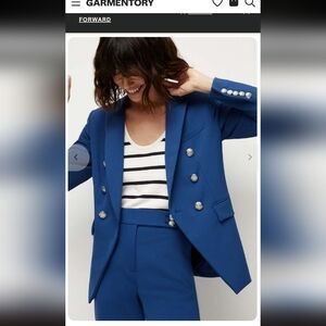 Veronica Beard Dickey Blue Jacket Silver Buttons Sz 18 No Size Tag SAMPLE